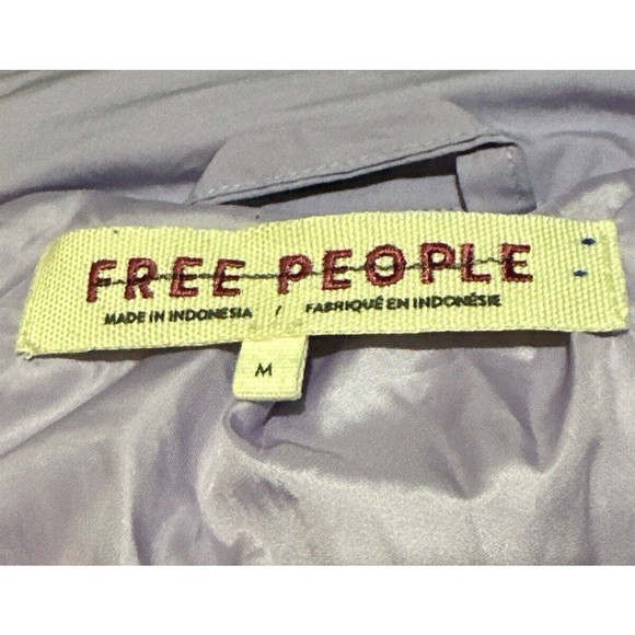 Free People Pippa Packable‎ Puffer Vest w Hood Lavender Sz Medium EUC - Picture 4 of 5